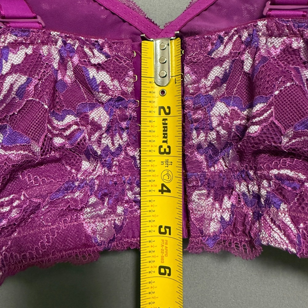 Cosabella Bralette Bra XS Purple Floral Lace Coquette Balletcore Romantic Fairy - Picture 15 of 16